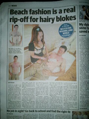 Sunday Telegraph - Male Waxing